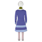 Kids Children Scooby-Doo Daphne Blue Dress Set Outfits Cosplay Costume